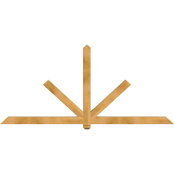 Ekena Millwork Kennewick Rough Sawn Timber Gable Bracket, Western Red Cedar, 96"W x 44"H x 4"D x 4"F, 11/12 Pitch GBW096X44X0404KEN00RWR - main